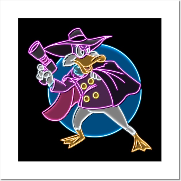 Darkwing neon color Wall Art by AlanSchell76